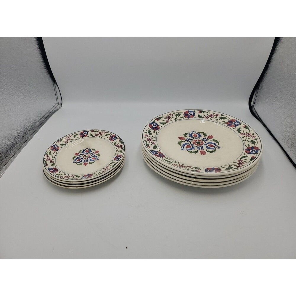 Vtg Villeroy & Boch Saxony Persia 5 Plates 9.5 In & 4 @6.5 In See Pics Read
